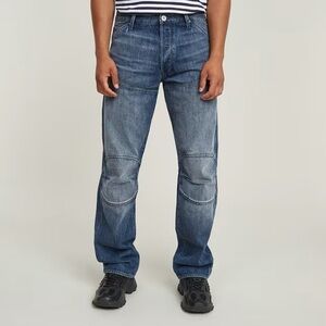 G-STAR Elwood 3D Men's Straight-Leg Jeans in Faded Indigo